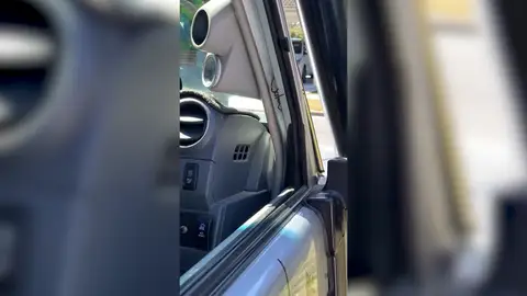 Abren la puerta de su coche y se llevan un tremendo susto al encontrar una araña gigantesca Abren la puerta de su coche y se llevan un tremendo susto al encontrar una araña gigantesca