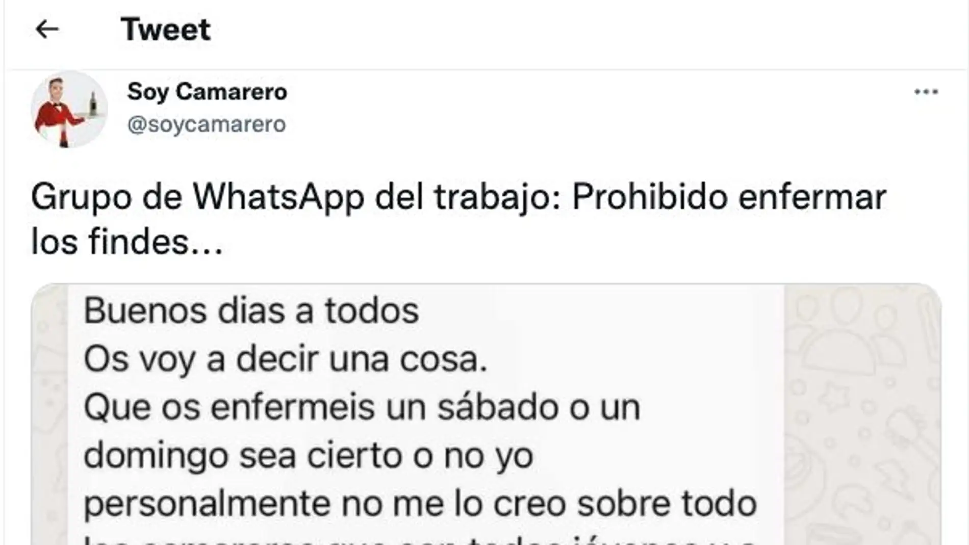 El denunciable mensaje del dueño de un restaurante en WhatsApp que está indignando a todos