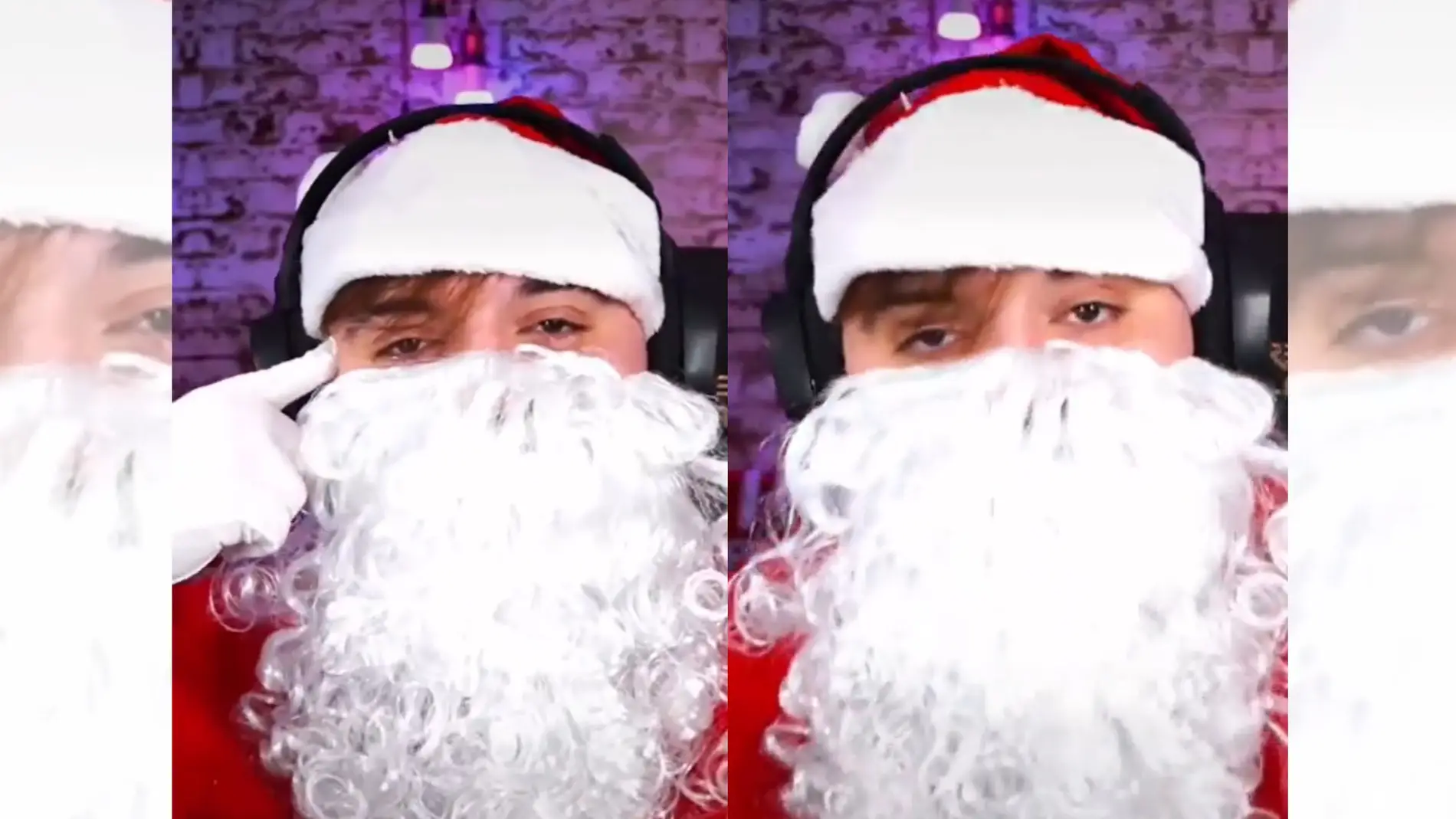 Ibai Llanos durante su stream navideño.