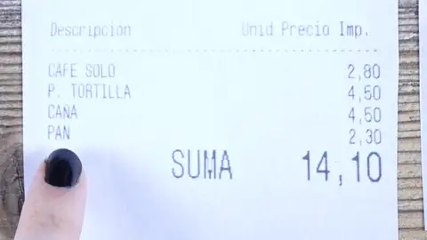 Ticket de un restaurante Ticket de un restaurante