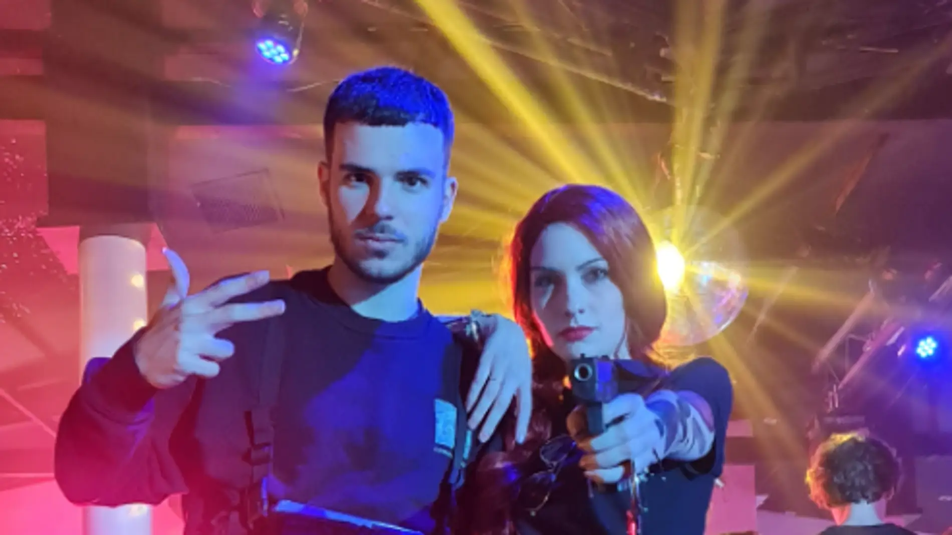 Alecmolon y Cristinini, durante el rodaje del último Rewind