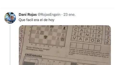 Se pasa un crucigrama de la forma más sorprendente y arrasa en Twitter Se pasa un crucigrama de la forma más sorprendente y arrasa en Twitter