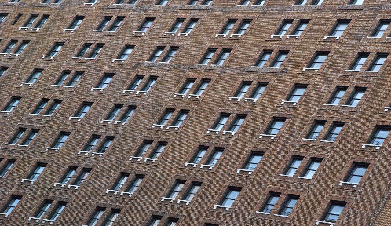 Fachada de apartamentos en Nueva York