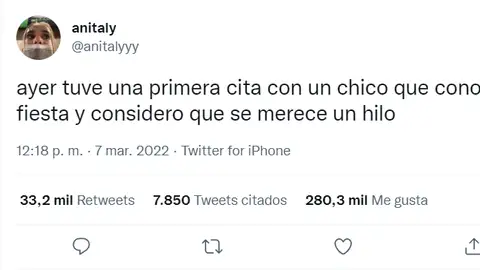 Una joven cuenta la cita que tuvo con un chico y ya es historia de Twitter: "Insuperable" Una joven cuenta la cita que tuvo con un chico y ya es historia de Twitter: "Insuperable"