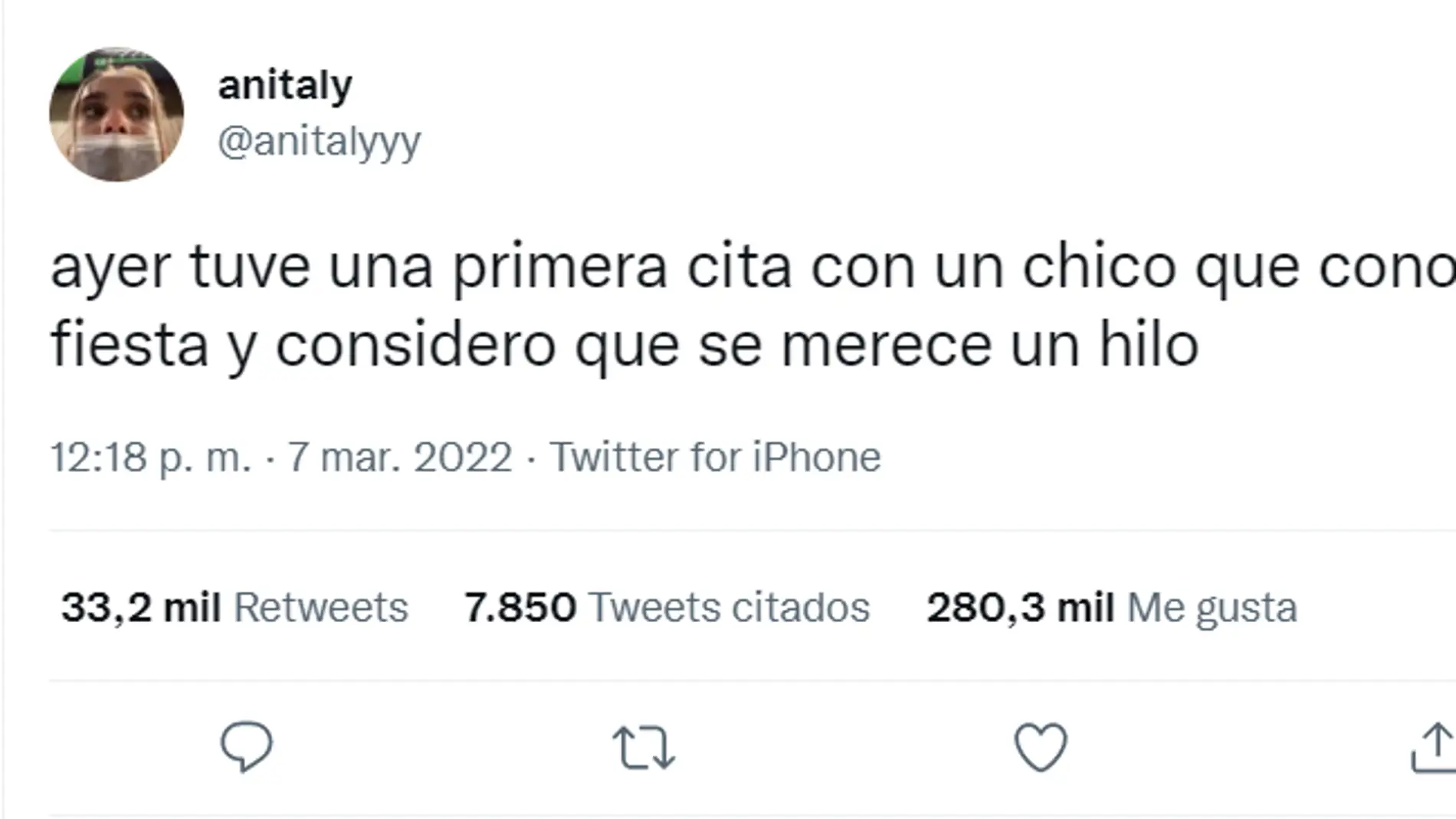 Una joven cuenta la cita que tuvo con un chico y ya es historia de Twitter: &quot;Insuperable&quot;