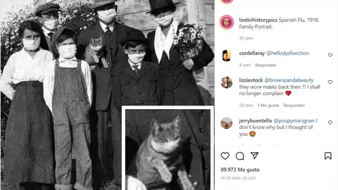 Gripe española, 1918. Retrato de familia. Gripe española, 1918. Retrato de familia.