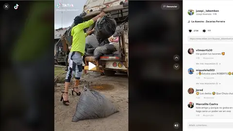 La historia del basurero que trabaja en tacones arrasa en TikTok La historia del basurero que trabaja en tacones arrasa en TikTok