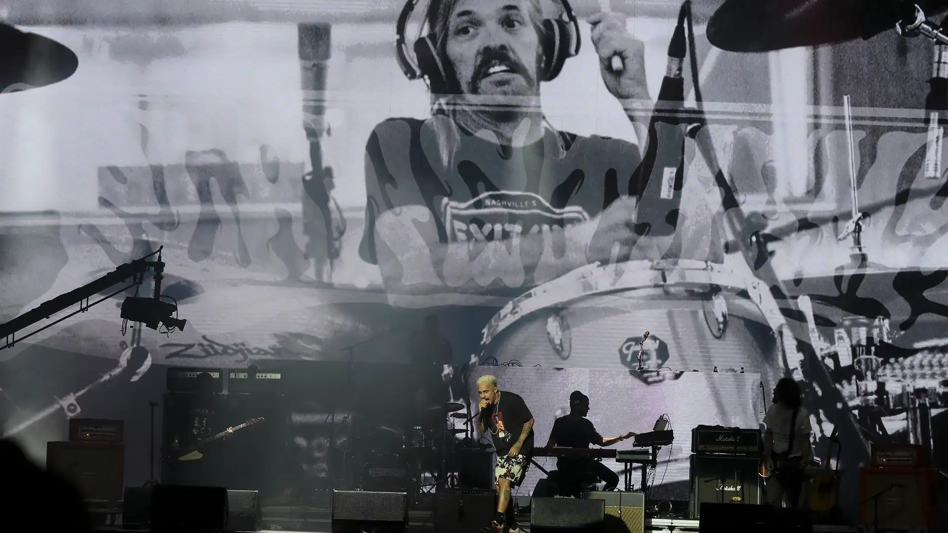 El batería Taylor Hawkins en un concierto