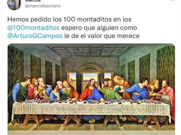  'La última cena' de Da Vinci en un 100 Montaditos 