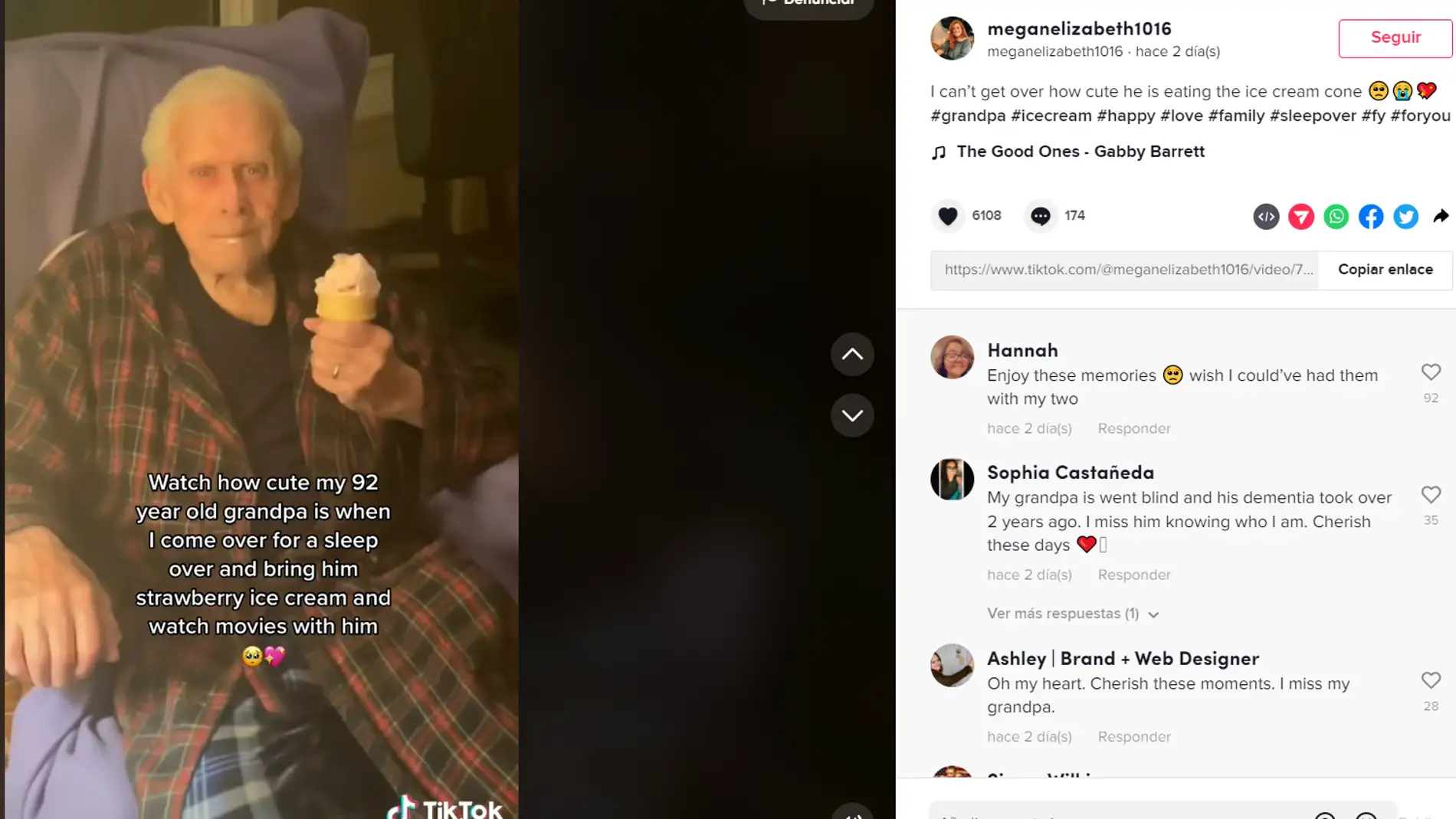 Abuelo comiendo helado TikTok