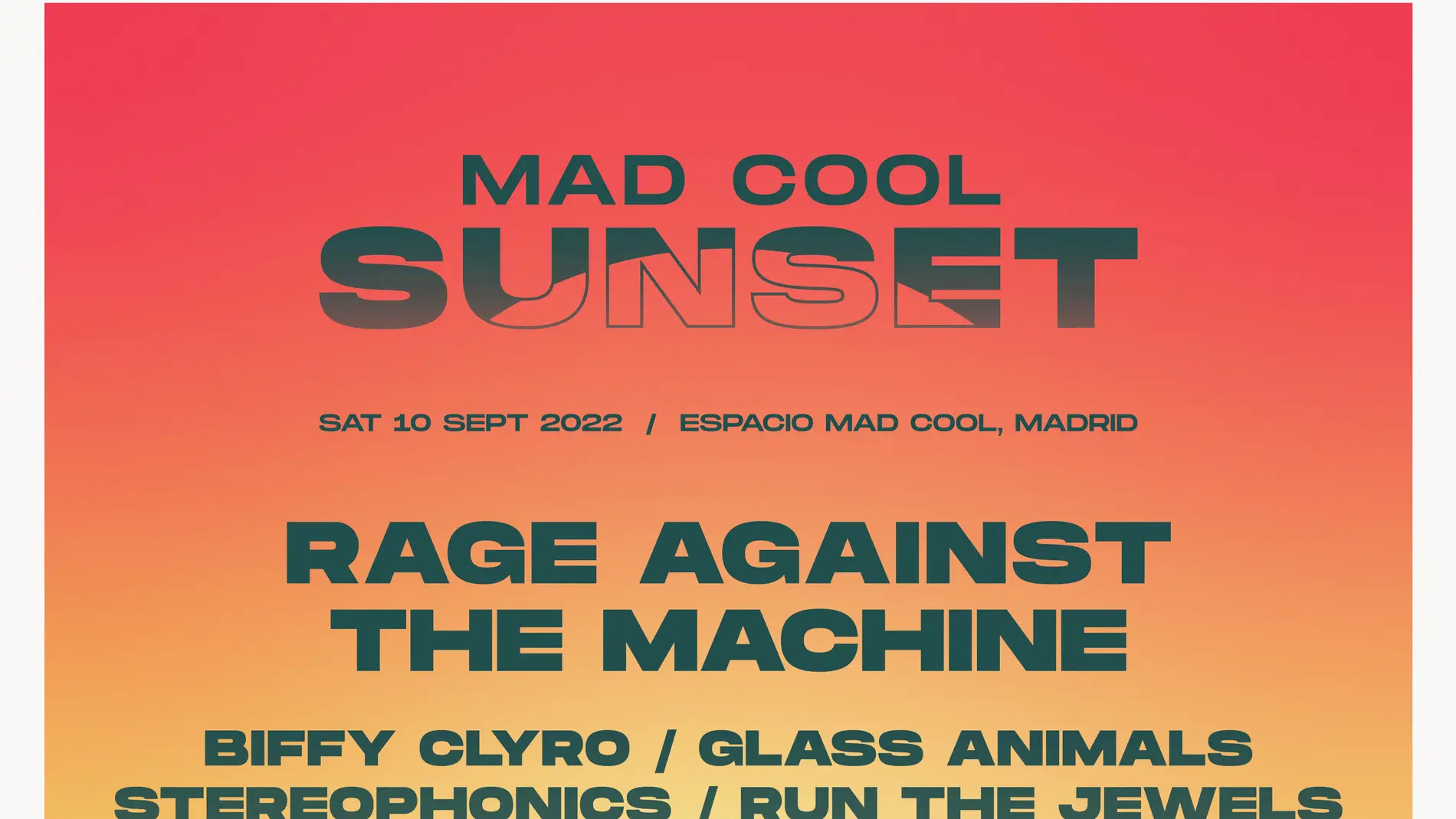 Cartel del Mad Cool Festival