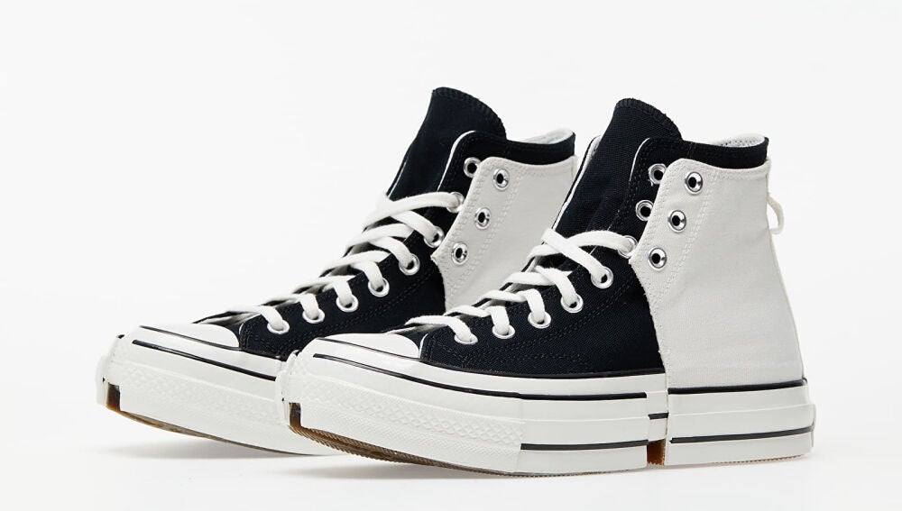 Converse blanca best sale y negra