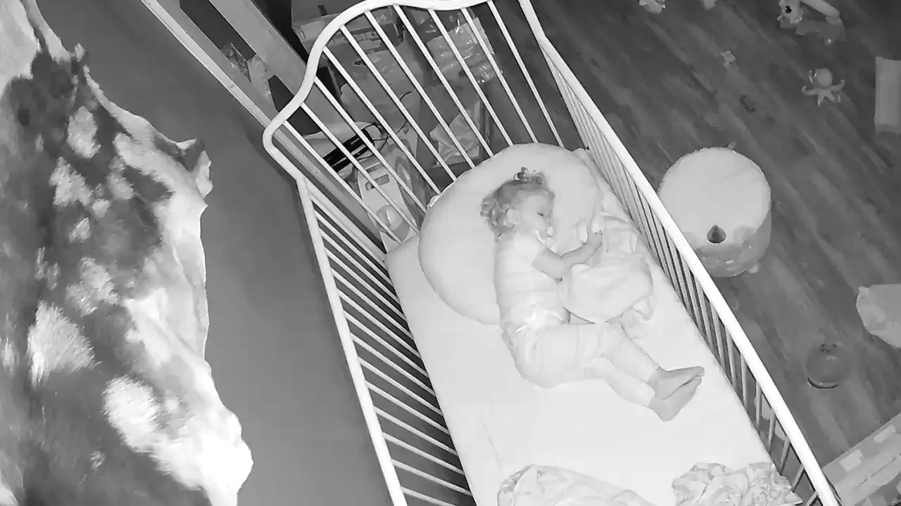 Una cámara de seguridad capta una extraña presencia en la habitación de un bebé