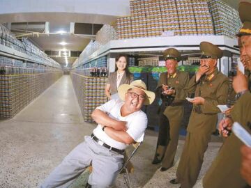Imagen de Kim Jong Un riéndose