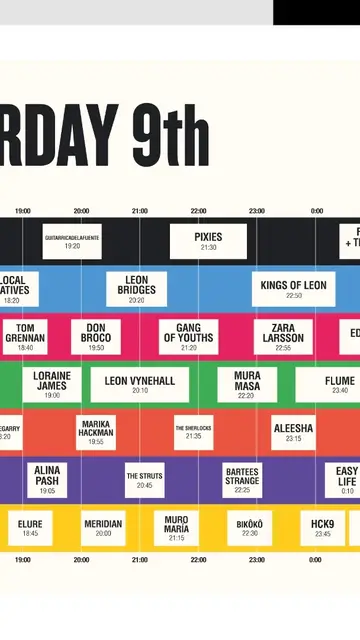 Horarios del Mad Cool 2022 - Sábado Horarios del Mad Cool 2022 - Sábado