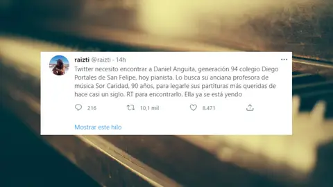 Una anciana profesora de música quería encontrar a un antiguo alumno Una anciana profesora de música quería encontrar a un antiguo alumno