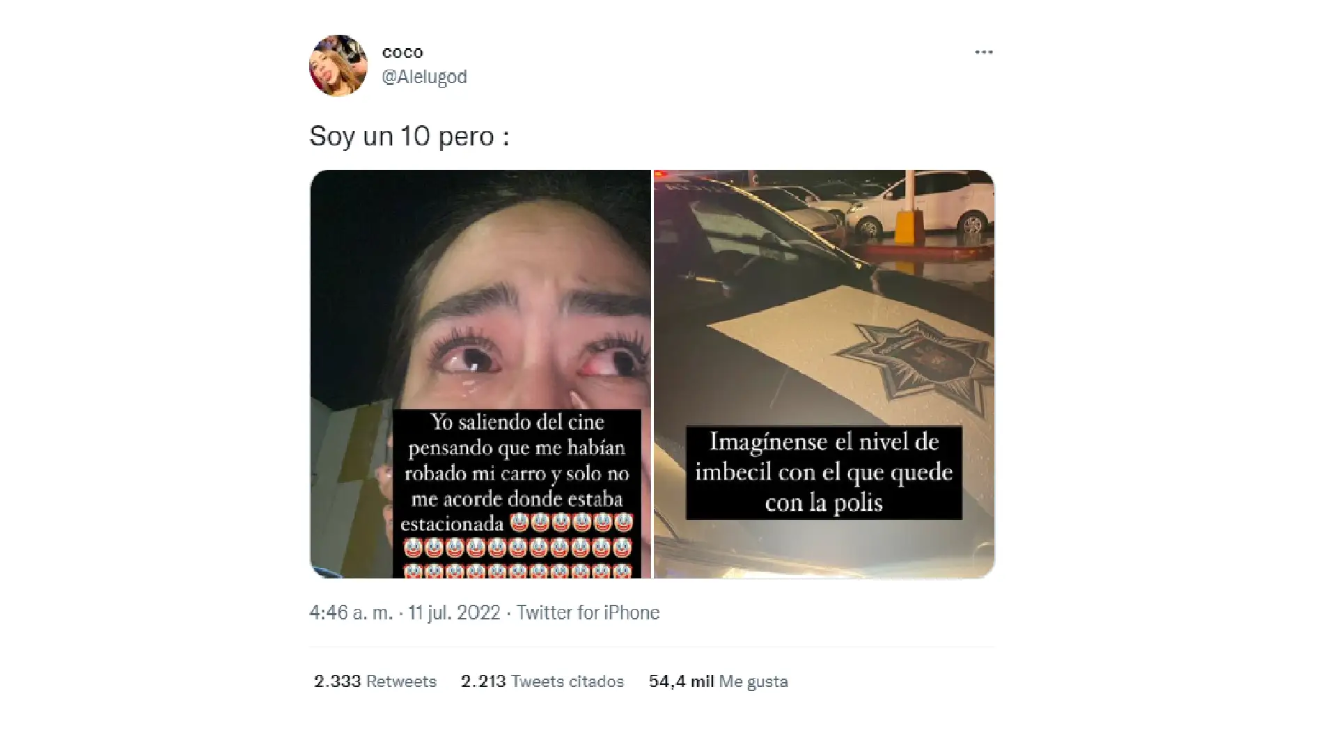 Acude a la policía para denunciar el robo de su coche y recuerda que lo había aparcado en otro lado