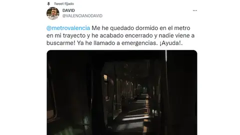 Se queda dormido en el metro de Valencia y despierta en las cocheras Se queda dormido en el metro de Valencia y despierta en las cocheras