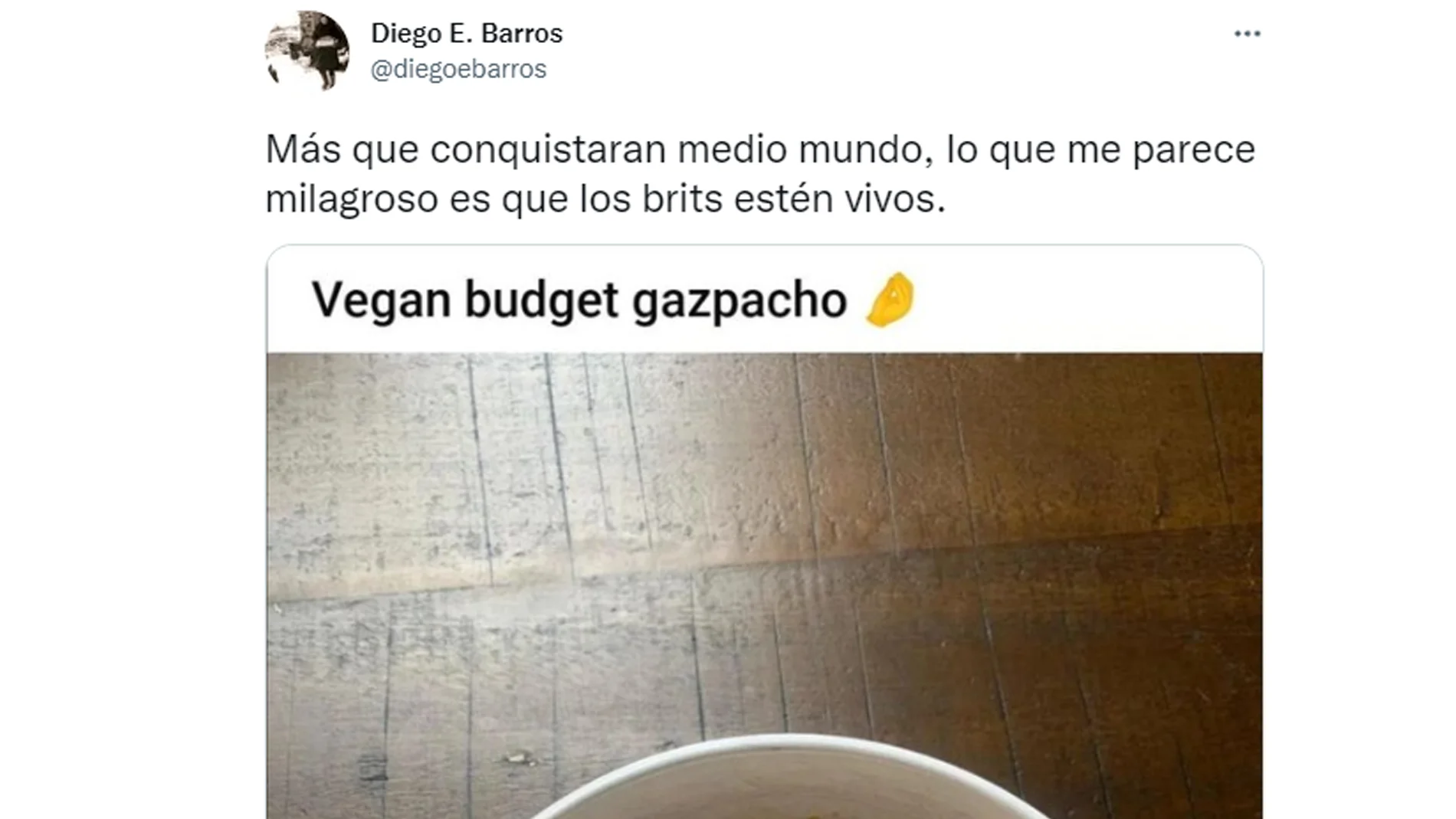 La versión del gazpacho británica que puede indignar a más de uno La versión del gazpacho británica que puede indignar a más de uno