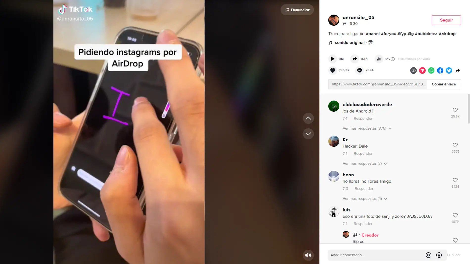 Pedir cuentas de Instagram a través de AirDrop: El nuevo método para ligar y que lo está petando en Tik Tok