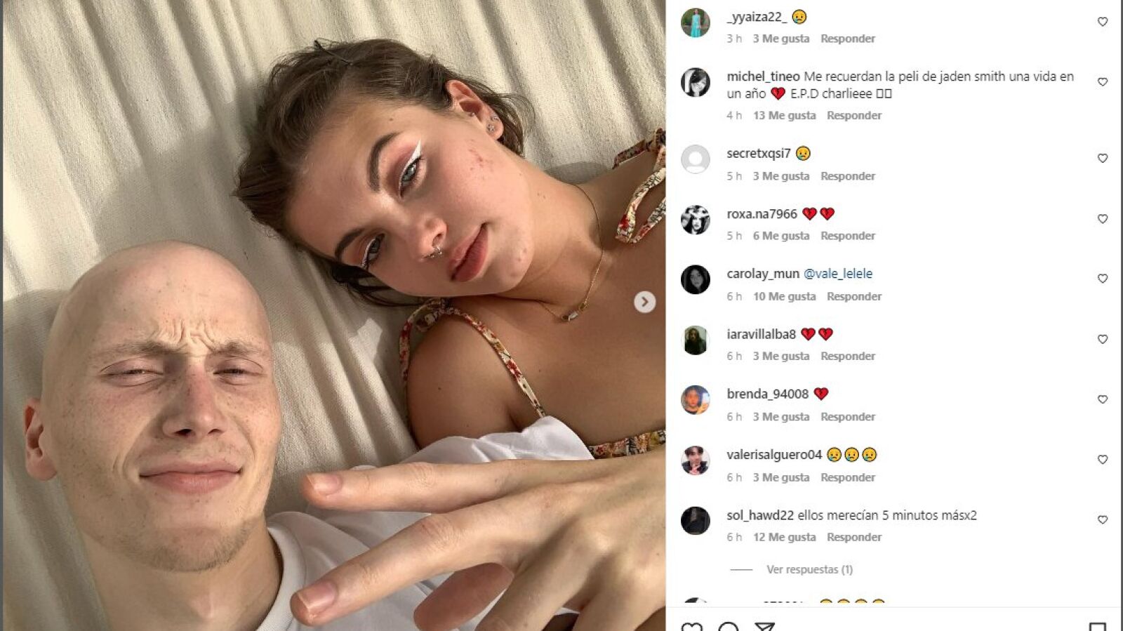 El desgarrador mensaje de Nerea, novia de Charlie, tras su muerte: 