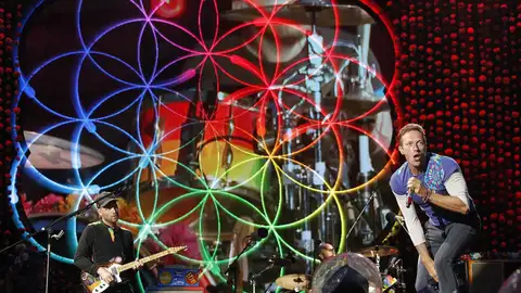 Coldplay durante su concierto en Barcelona en 2016 Coldplay durante su concierto en Barcelona en 2016