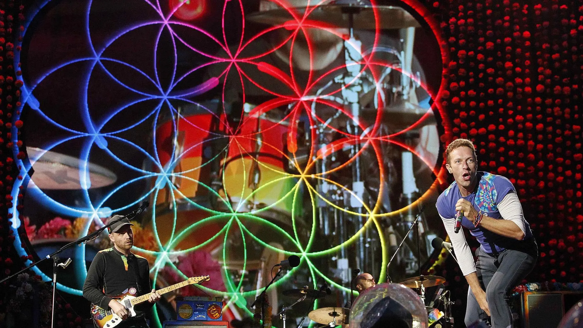 Coldplay durante su concierto en Barcelona en 2016 Coldplay durante su concierto en Barcelona en 2016