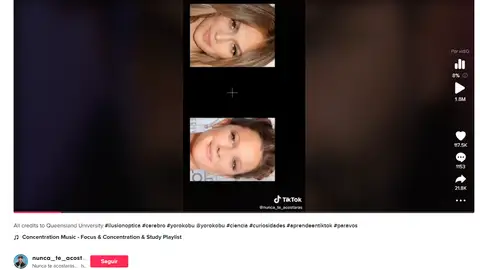 La increíble ilusión óptica que demuestra que nuestro cerebro es asombroso y que lo está petando en Tik Tok La increíble ilusión óptica que demuestra que nuestro cerebro es asombroso y que lo está petando en Tik Tok