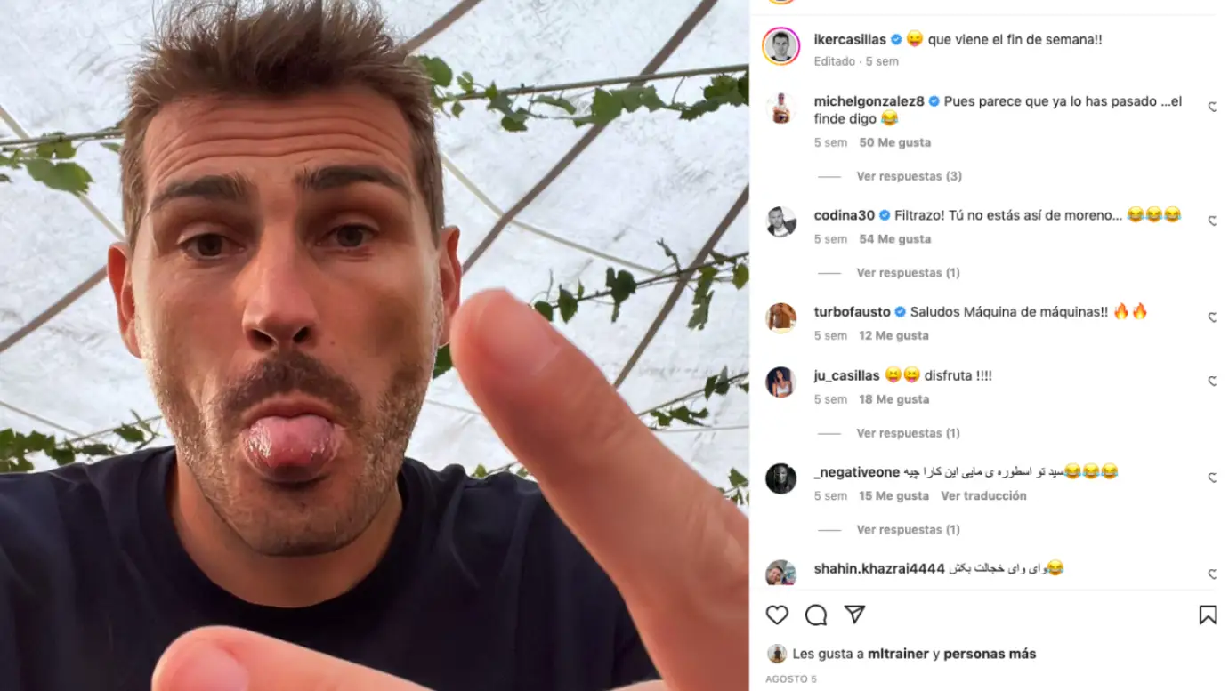 Iker Casillas en un post de Instagram.