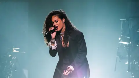 Rihanna, en una actuación Rihanna, en una actuación