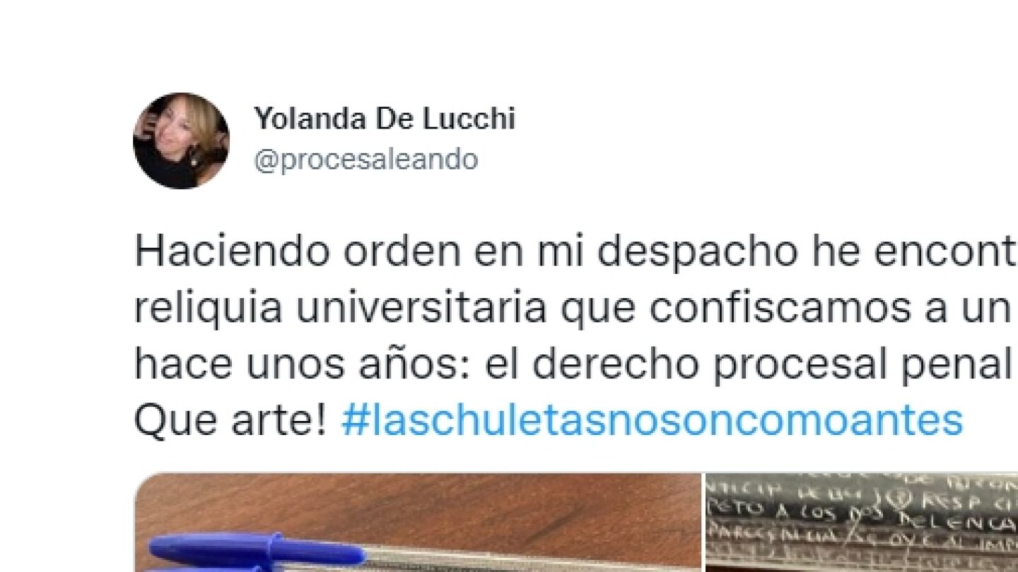 Una profesora de Derecho comparte esta elaborada chuleta