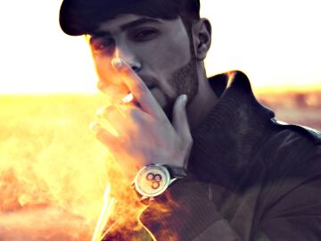 Persona fumadora.