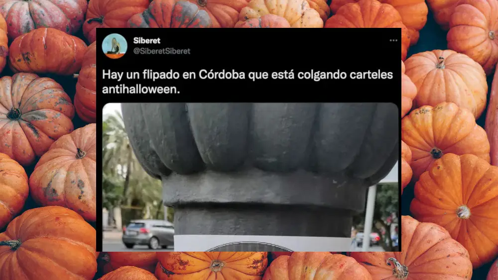 Carteles antihalloween en Córdoba
