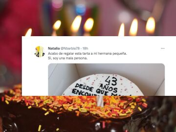 Comparte la demoledora tarta que le regala a su hermana por su cumpleaños
