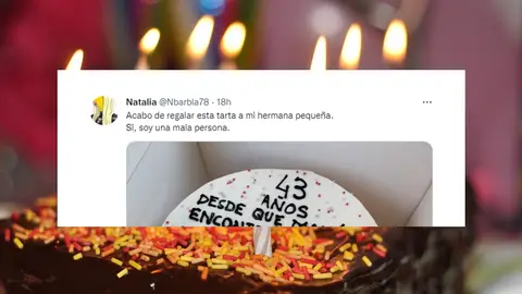 Comparte la demoledora tarta que le regala a su hermana por su cumpleaños Comparte la demoledora tarta que le regala a su hermana por su cumpleaños