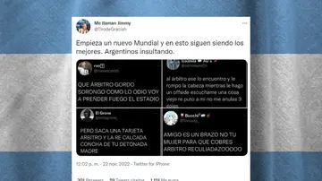 Insultos de fans Argentinos en Twitter