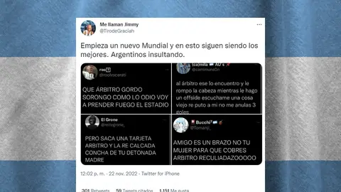 Insultos de fans Argentinos en Twitter Insultos de fans Argentinos en Twitter