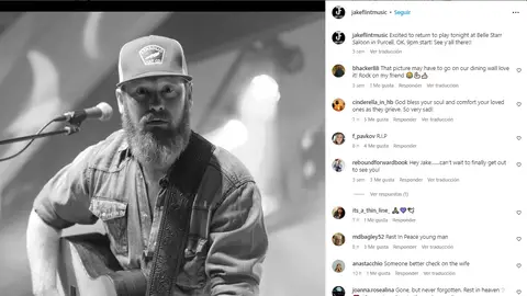 Muere el cantante americano Jake Flint solo unas horas después de casarse Muere el cantante americano Jake Flint solo unas horas después de casarse