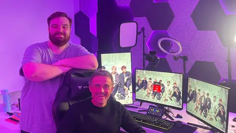 Ibai, Luis Enrique y BTS en el fondo de escritorio Ibai, Luis Enrique y BTS en el fondo de escritorio