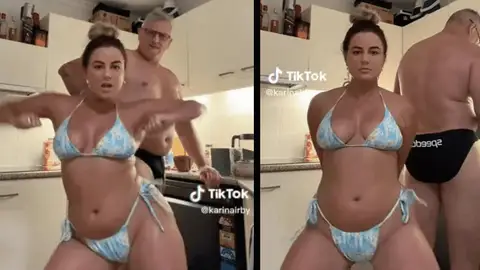 Critican a una influencer australiana por hacer un baile en bikini delante de su padrastro Critican a una influencer australiana por hacer un baile en bikini delante de su padrastro