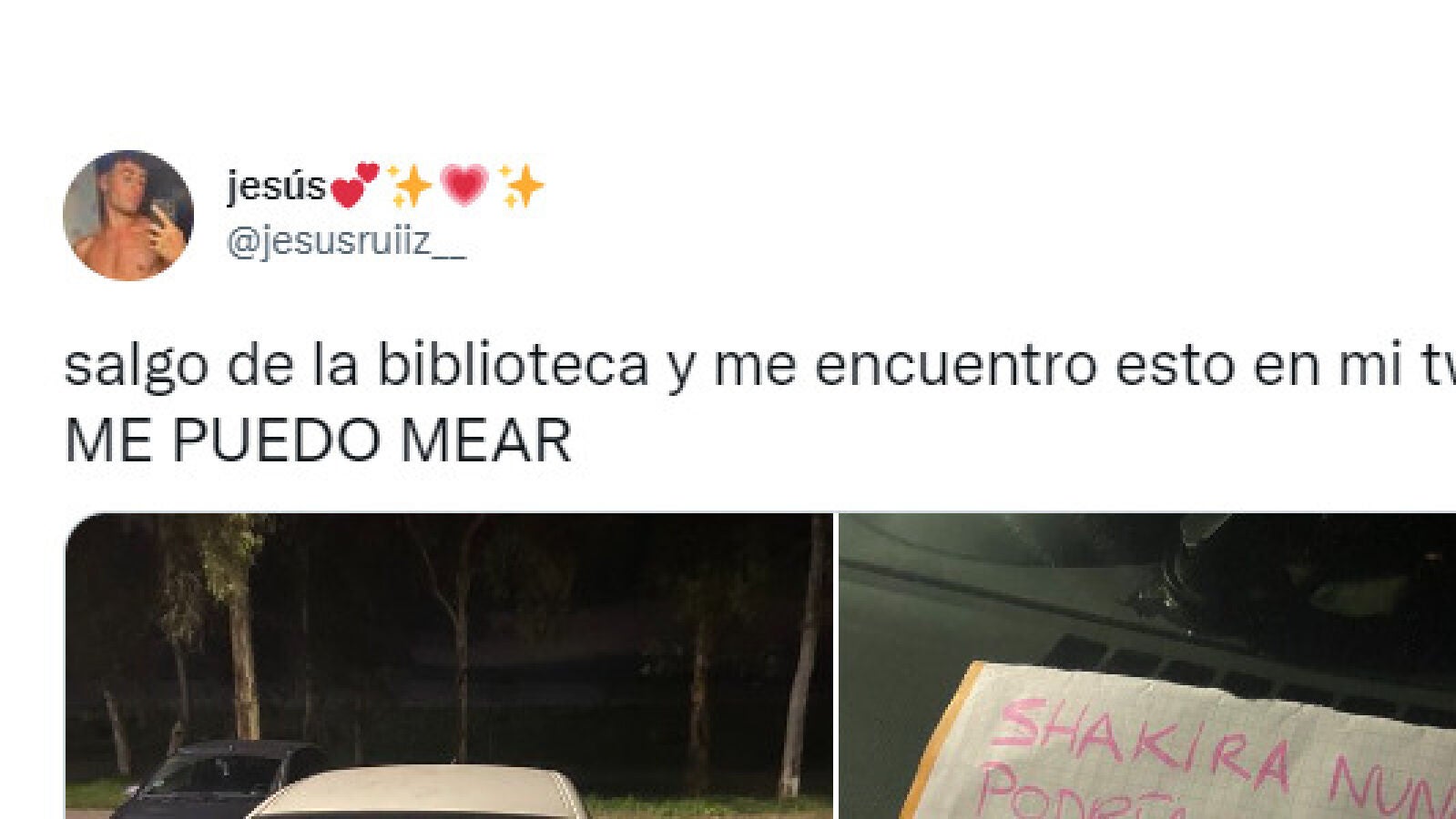 Le dejan la nota más épica en el parabrisas de su Twingo tras la canción de Shakira