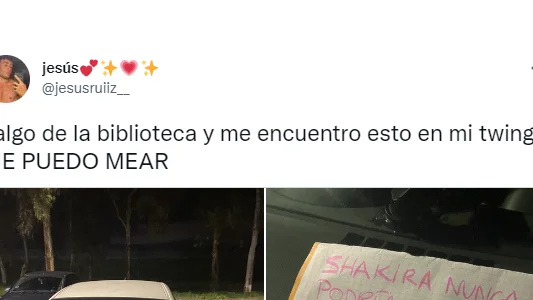 Le dejan la nota m&aacute;s &eacute;pica en el parabrisas de su Twingo tras la canci&oacute;n de Shakira