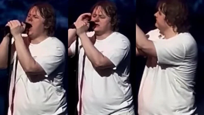 Lewis Capaldi durante un concierto en Frankfurt Lewis Capaldi durante un concierto en Frankfurt