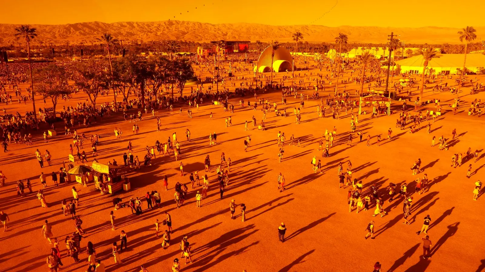 Imagen aérea del festival de Coachella 2023
