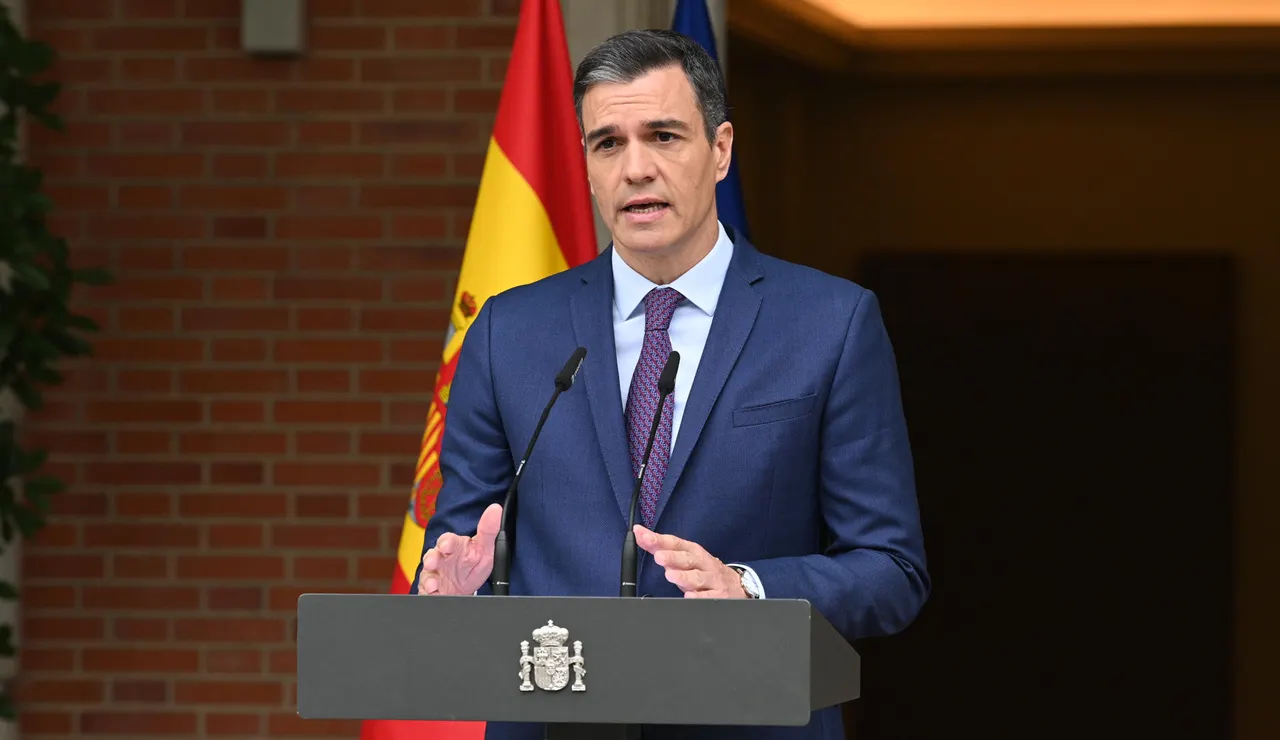 Pedro Sánchez anunciando el adelanto de las elecciones generales 