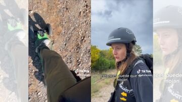 Evangelina durante el Camino de Santiago