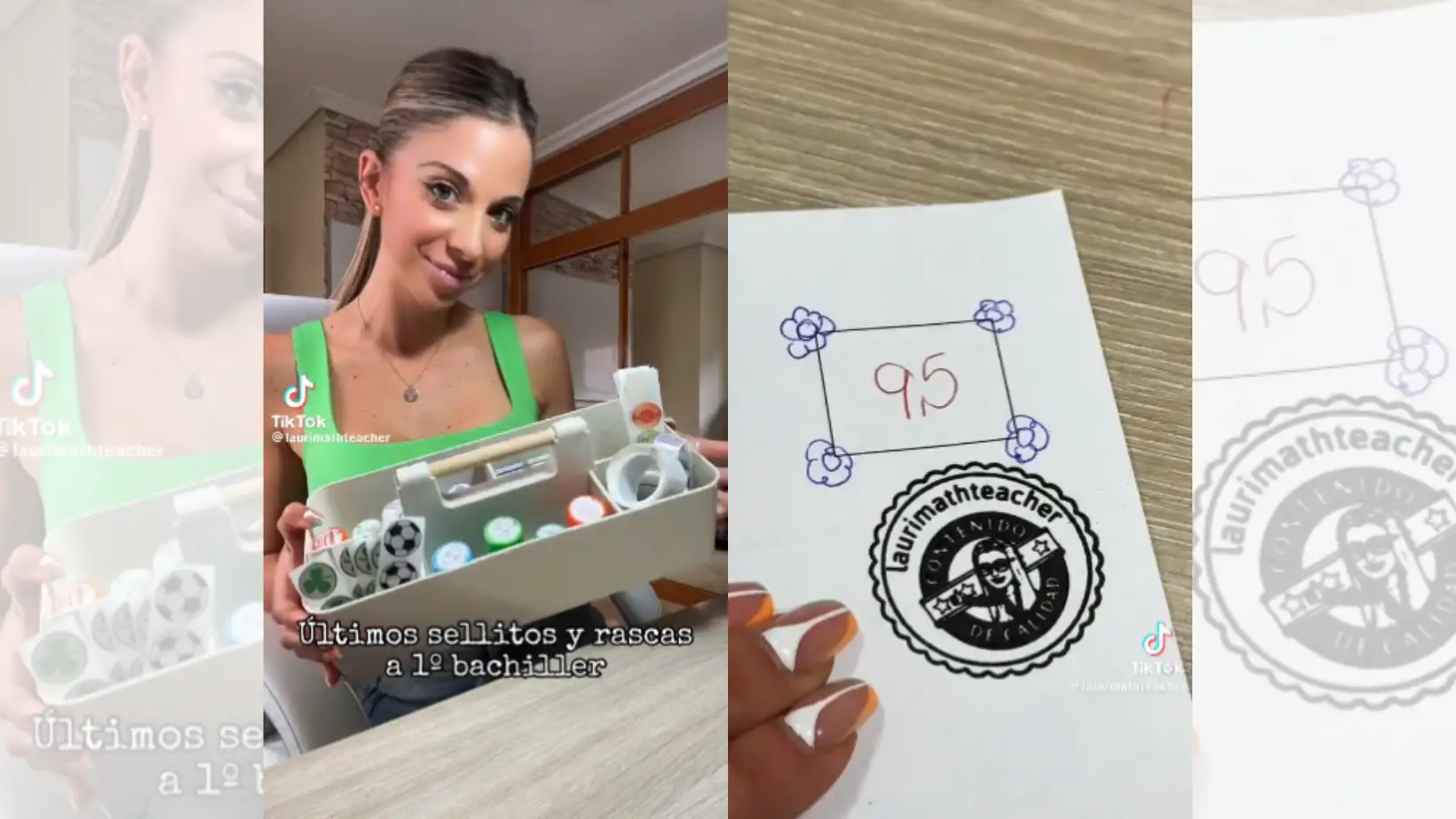 TikTok viral de la profesora que premia a sus estudiantes con sellos.