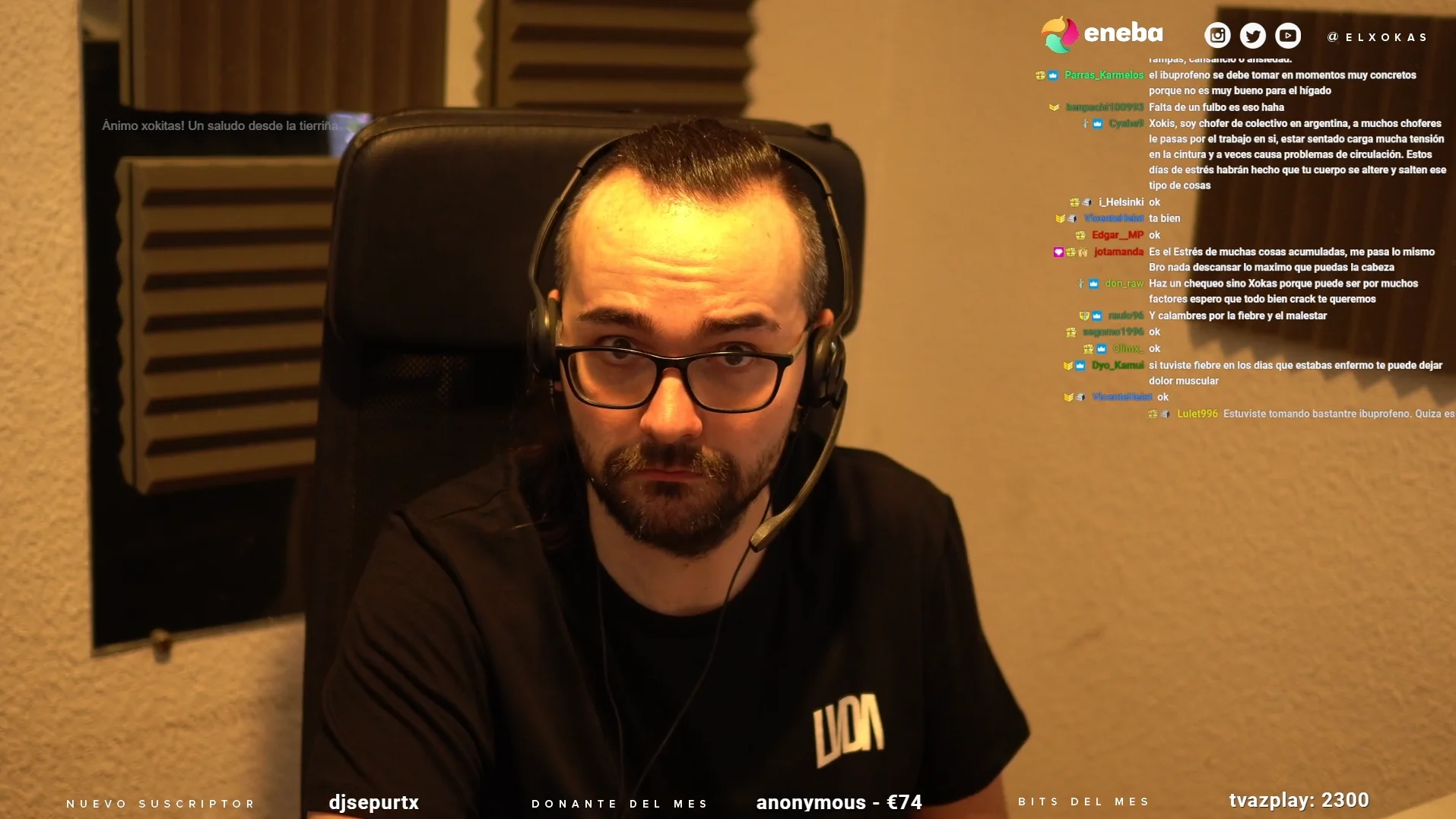 ElXokas durante uno de sus streams. ElXokas durante uno de sus streams.