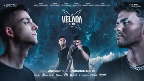 Cartel del combate entre Ampeter y Abraham Mateo para la Velada del Año 3 Cartel del combate entre Ampeter y Abraham Mateo para la Velada del Año 3