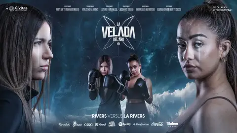 Cartel oficial de la Velada del Año 3 del combate entre Rivers y La Rivers. Cartel oficial de la Velada del Año 3 del combate entre Rivers y La Rivers.